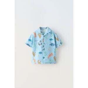 Zara Deep Blue Wonder Button Up 1 1/2Y